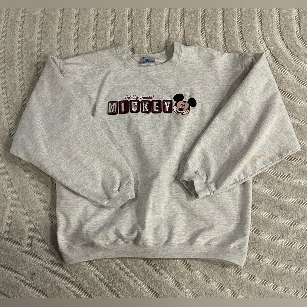 Vintage Disneyland Mickey Embroidered Crewneck Sweatshirt - XL
